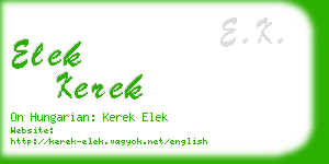 elek kerek business card